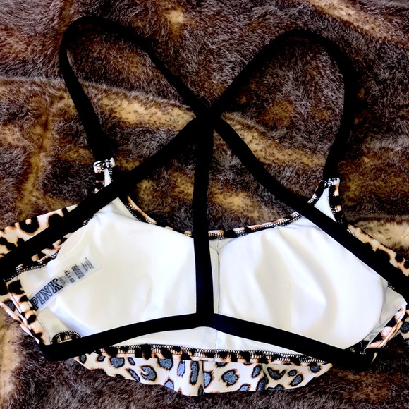 VICTORIA’S SECRET RUFFLE CHEETAH BIKINI TOP - Picture 3 of 5